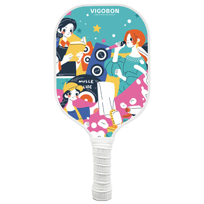 Colorful and fun, fiberglass pickleball paddle, perfect for parent-child outdoor activities, lightweight, complete pickleball paddle set