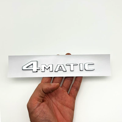 Suitable for Mercedes-Benz 4Matic Labeling New and Old Models Modified Four-Wheel Drive Logo Side Label Tail Label Displacement Label Car Sticker (Car logo) - new4matic-silver