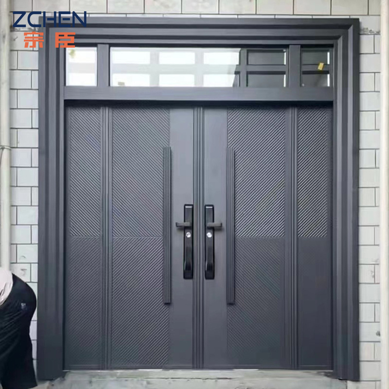 Zinc Alloy Double-Door, Double-Opening, Grade a Non-Standard Anti-Theft Door, Cast Aluminum Door, Villa Rural Self-Built House Door