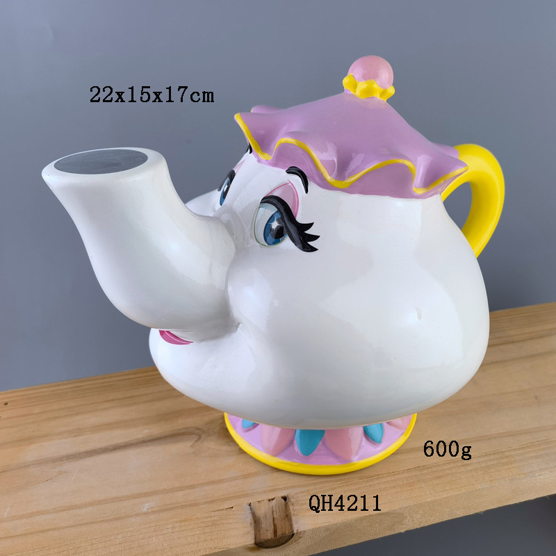 Cerámica calcomanías Madre y madre olla una taza una olla sola olla juego de té traje blanco porcelana apilados olla con filtro flor tetera