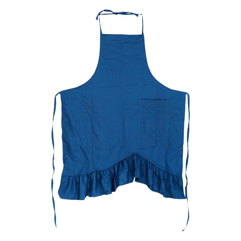 Algodón y lino de estilo japonés plisado mariposa cola delantal tienda de flores café ropa de trabajo moda simple hogar babero impreso LOGO