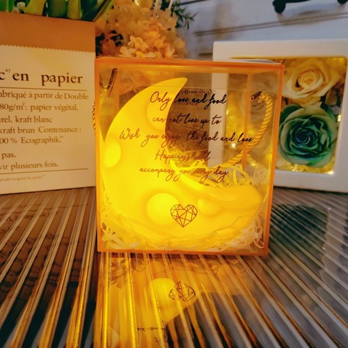 Creative Moon LED Night Light Atmosphere Light Night Market Street Stall Luminous Toy Wholesale Internet Celebrity Children's Mid-Autumn Festival Gift