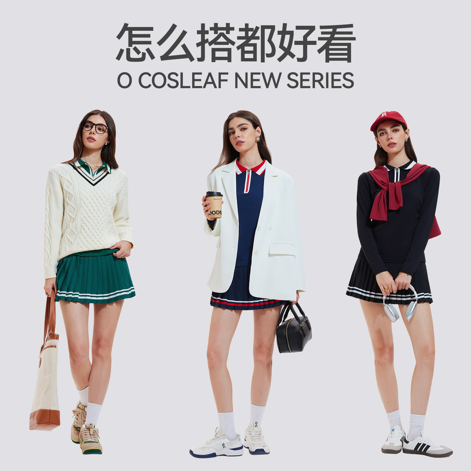 Trajes deportivos de mujeres polo camisa de mangas largas golf adelgazante tenis ropa deportiva casual tenis falda corta dos piezas
