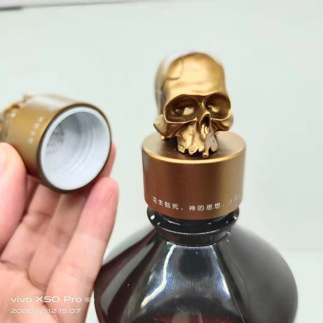 定制香水瓶盖 伏特加洋酒骷髅头金属瓶盖 个性时尚锌合金香薰盖子