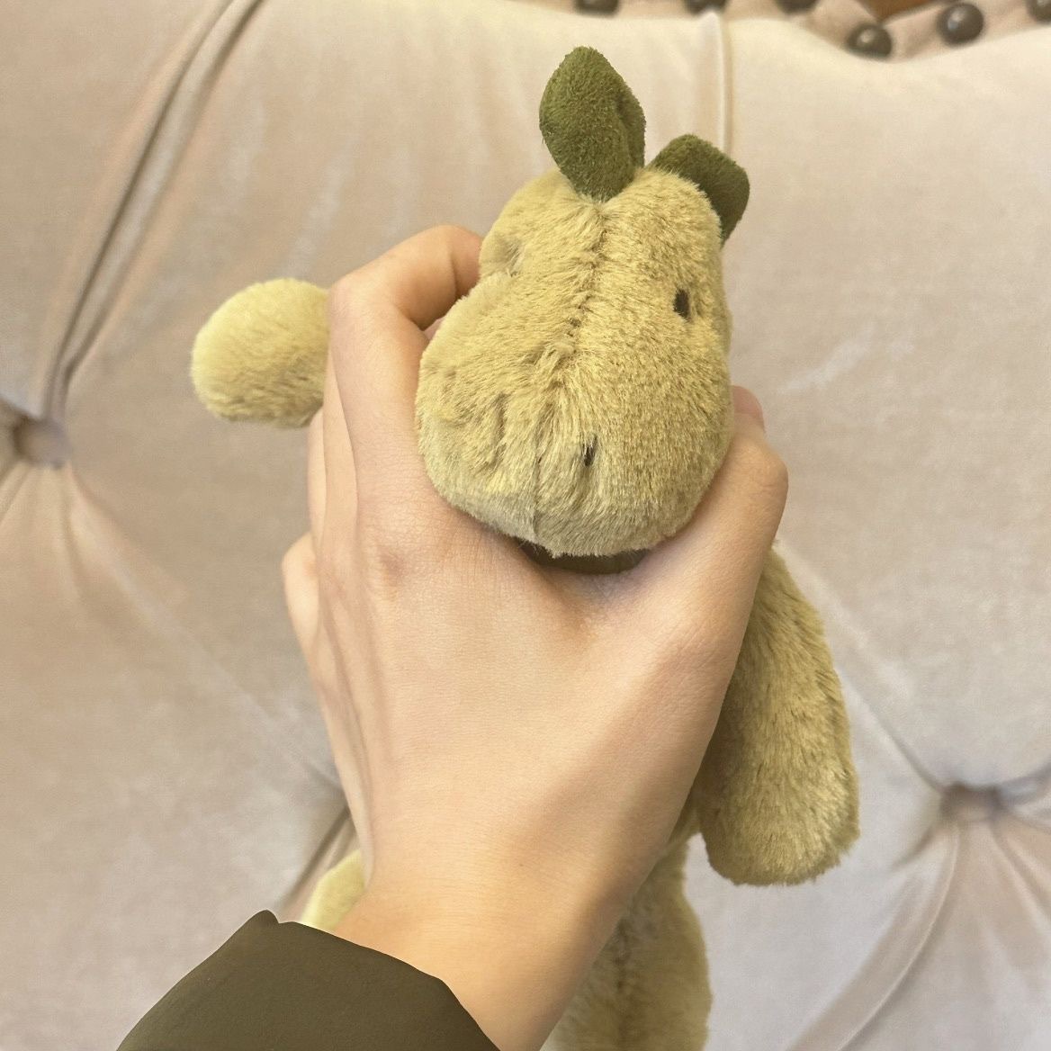 Grünes Dinosaurier Plüschtier Kuscheltier Weiches Stofftier_voghion.com