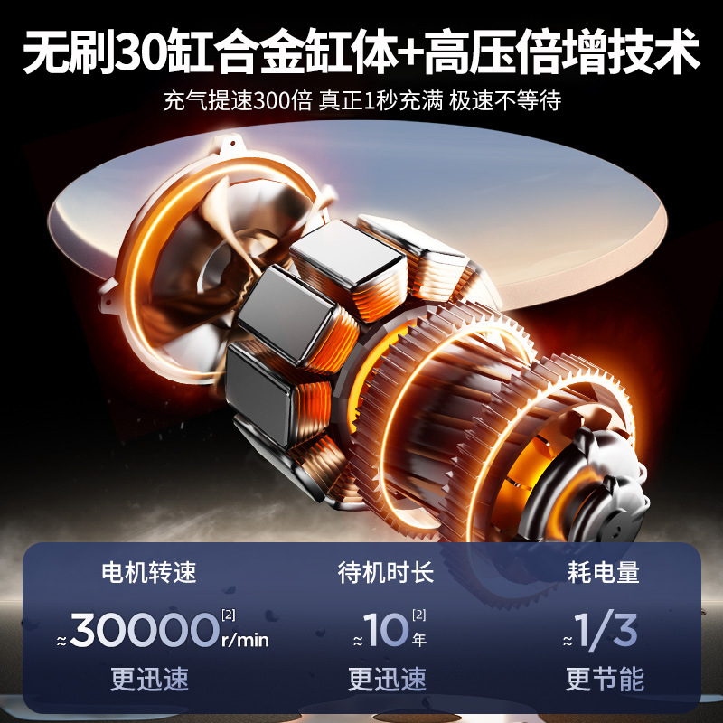 車載エアポンプ電動エアポンプ自動車用無線タイヤはタイヤ圧を測定する緊急起動電源一体型を持っている|undefined