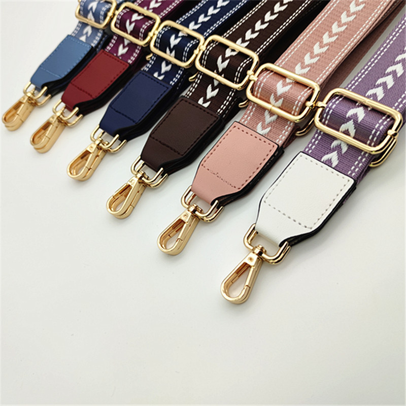 Polyester Color Block Bag Strap display picture 8