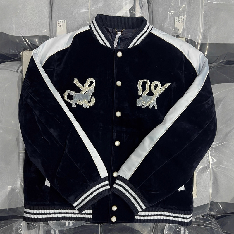 Correct Version in Stock Original V Brand 25Ss Velvet Denim Yokohama Jacket Unisex Casual Versatile