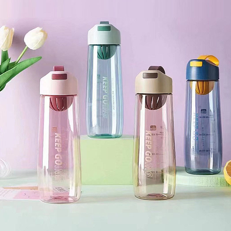 MSD5001 nueva taza de plástico con colador de té al aire libre estudiante taza de fitness deportes de verano portátil taza de agua