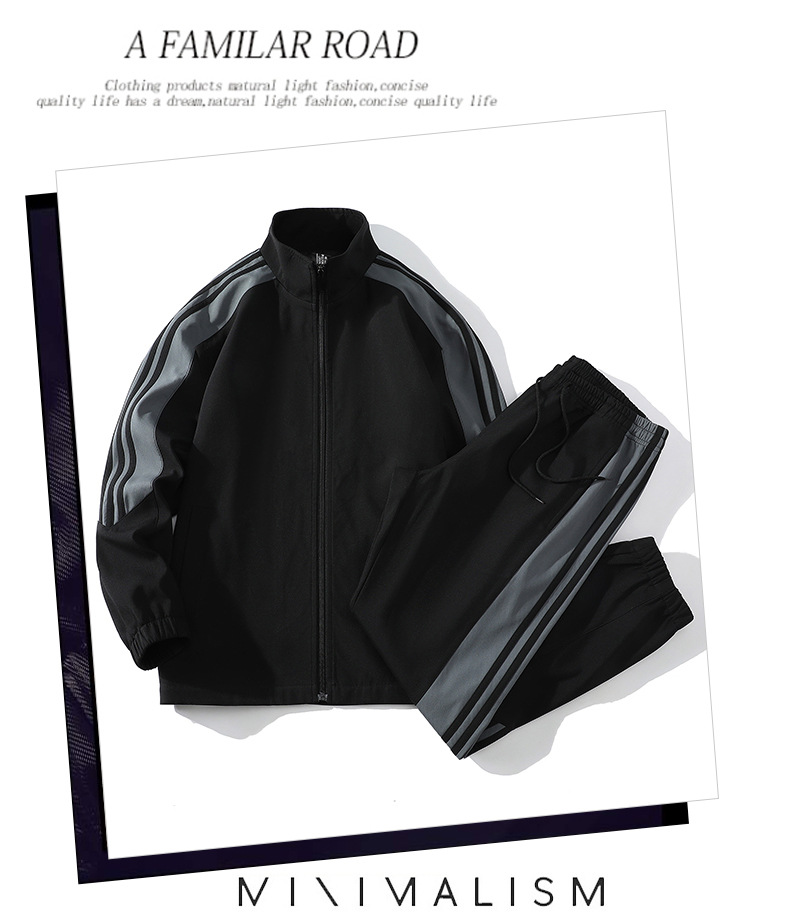 Casual sports men's jacket 2024 Spring and Autumn new fashion trend long pants handsome two-piece set_voghion.com