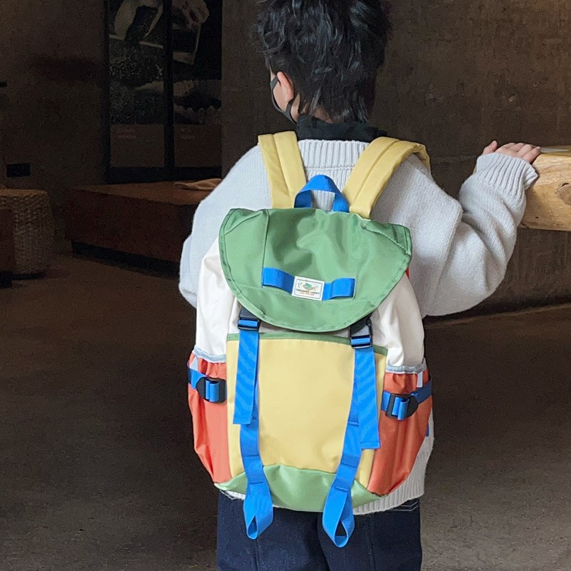 Mochila coreana de moda para niños y niñas, estilo occidental, mochila escolar de escuela primaria de gran capacidad, mochila para niños con cordón de moda nueva