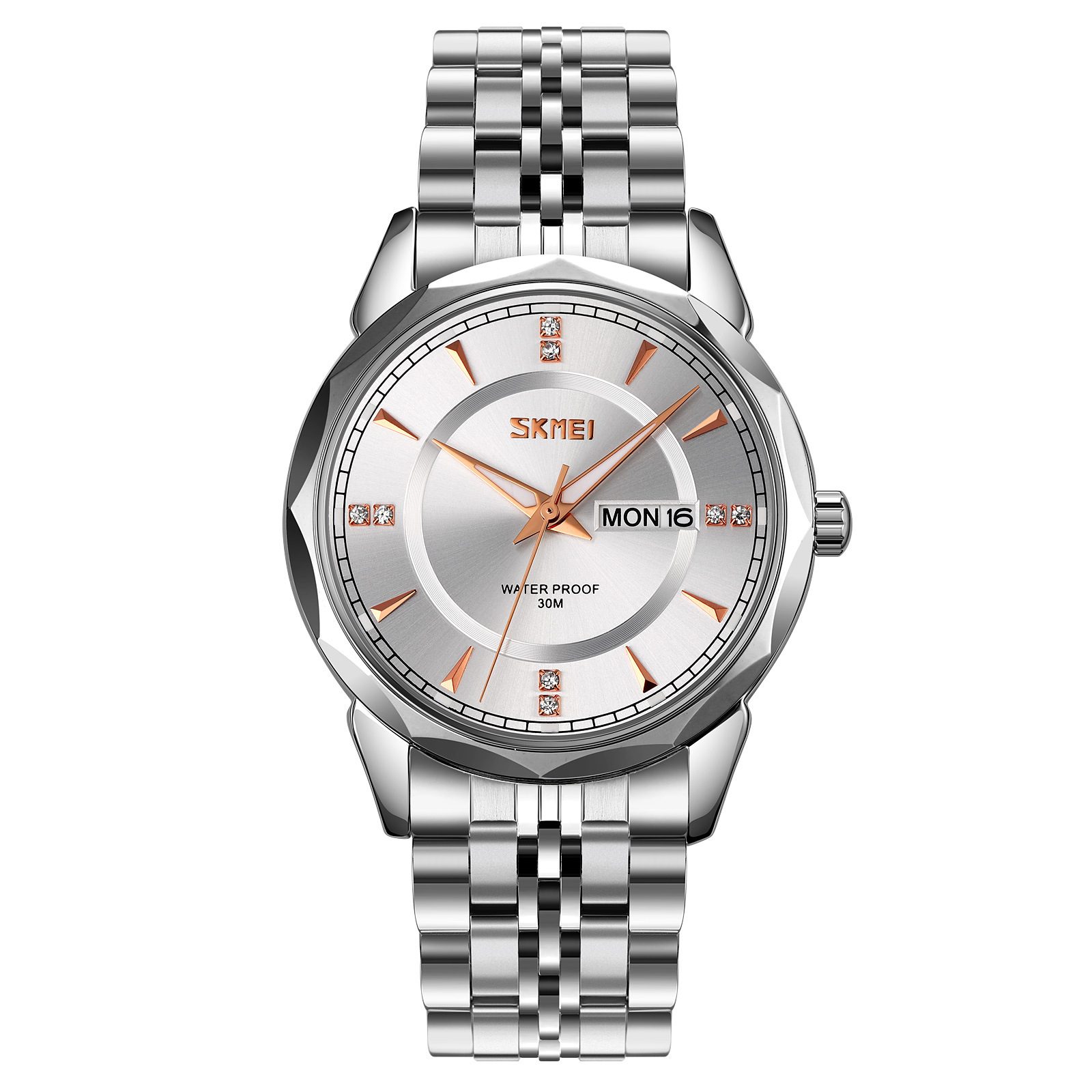 Reloj de cuarzo para hombres, reloj de negocios, reloj de moda, calendario de hombres, reloj de acero impermeable, nocturna, reloj transfronterizo al por mayor