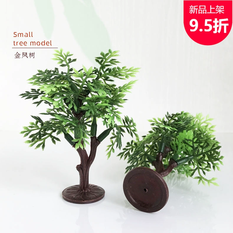 9 см Высокое маленькое дерево искусственное дерево маленькая модель пластиковый зеленый может соответствовать игрушкам дикие животные и растения песочный лоток пейзаж маленькое дерево