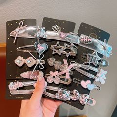 かわいいドーパミンヘアクリップins前髪クリップキャンディー色星クリップアヒル口クリップ一字クリップ髪飾り髪飾り髪飾り髪
