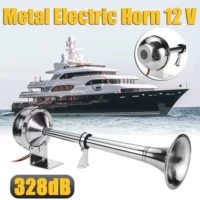 Судовая электрическая гудка Аксессуары для яхты 12V одна двойная трубка водонепроницаемый тройной флейта одна нога хромированный грузовик воздушный насос гудок