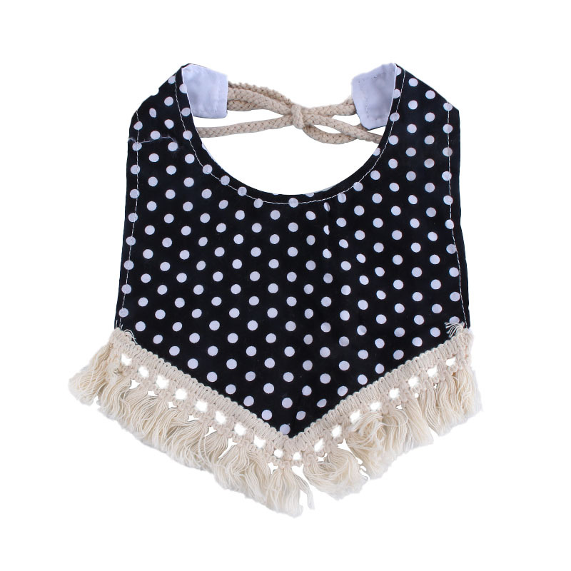 Impreso Flamingo vintage borla bebé babero algodón doble capa Correa recién nacido babero