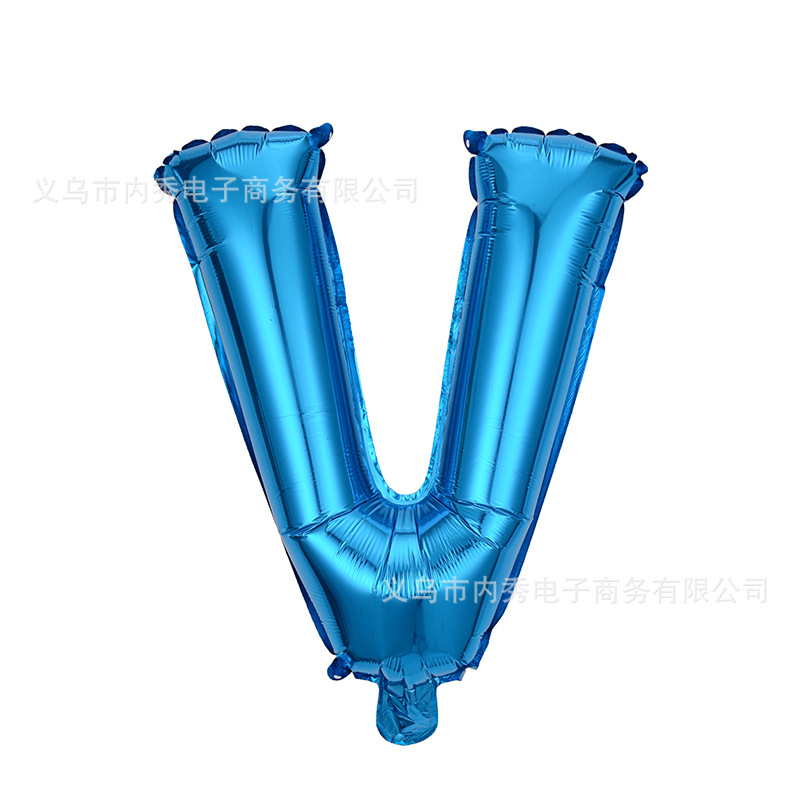 Estilo americano Delgado 16 pulgadas inglés carta globo pequeño tamaño A- Z cumpleaños boda habitación decoración aluminio película globo al por mayor