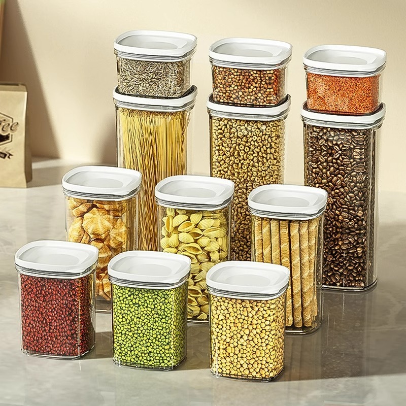 家庭用密封缶花茶葉収納ケース五穀雑穀缶キッチン収納缶透明食品級防湿缶|undefined