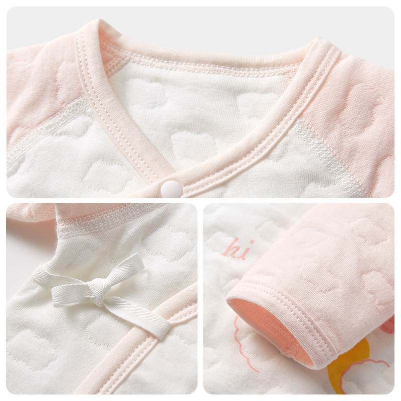 Ropa de bebé recién nacido Otoño e Invierno temprano algodón fino 0 caliente marzo golpeó la parte inferior monje Haya ropa traje mono del bebé