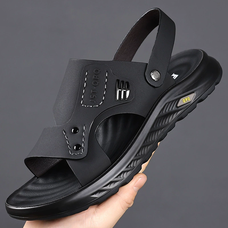 Мужские летние сандалии 2025, новые спортивные повседневные универсальные нескользящие пляжные туфли, мягкая подошва, сандалии и шлепанцы для мужчин