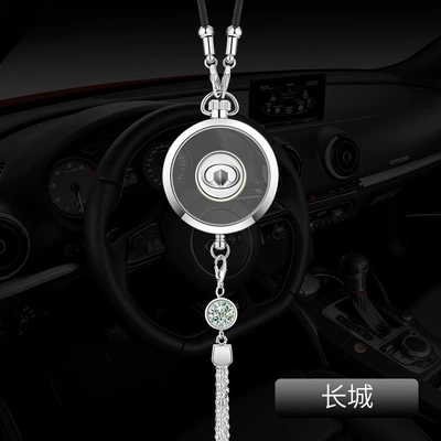 Car hanging | Perfume Diffuser, Rearview Mirror Decoration - great-wall-silver-alloy-ornaments-comes-with-1-bottle-of-blue-ocean-perfume