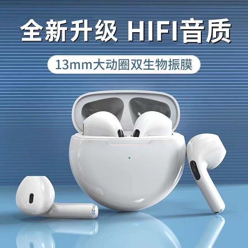 Nuevo Pro6 auricular Bluetooth inalámbrico estéreo binaural TWS en la oreja macaron J6 6 Generación de auriculares Bluetooth