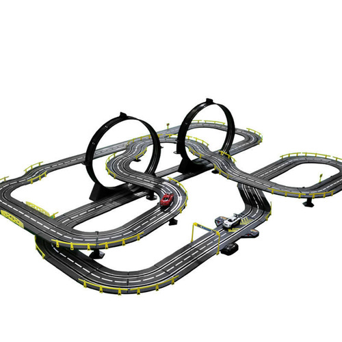 Cross-border hot selling electric remote control rail car large track slide toy racing four-wheel drive track boy car