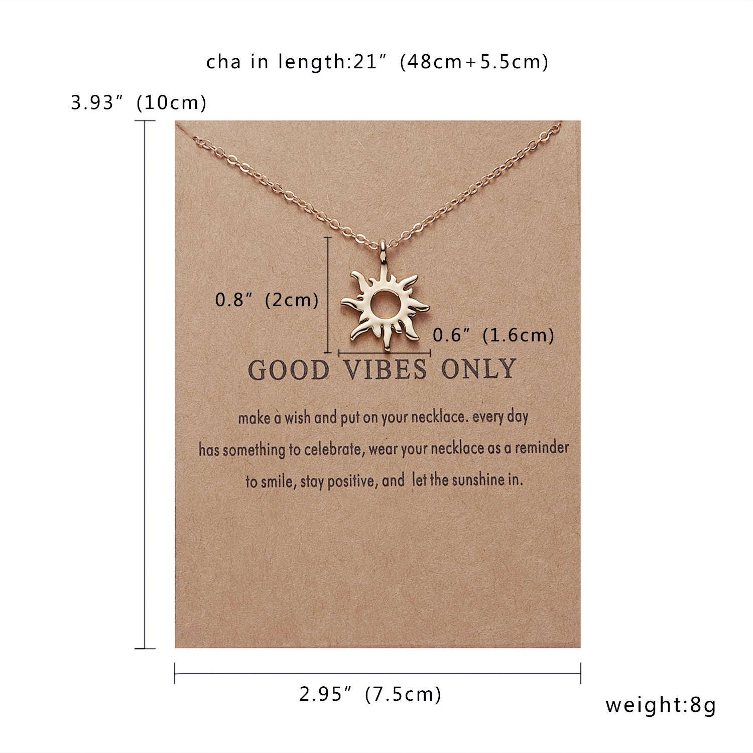 Collana di carta alla moda Collana di ciondolo sole in lega creativa Collana da donna_voghion.com