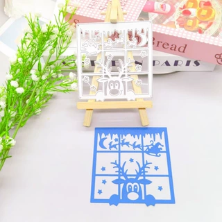 scrapbooking DIY窗外的鹿 切割刀模 碳钢刀模 压花刀模模板