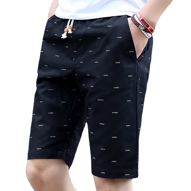Verano japonés moda marca hombres pantalones cortos nuevo medio pantalones quinto pantalones sueltos más tamaño Pantalones deportivos pantalones de playa hombres