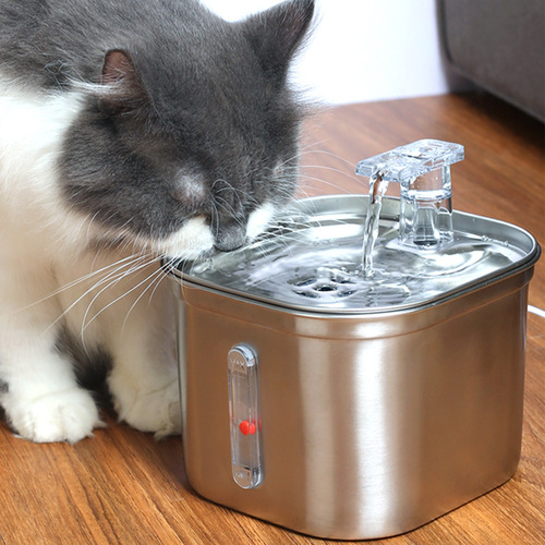 Pet water dispenser stainless steel automatic drinking water 304 steel cat water dispenser constant temperature heating fountain cat and dog feeding water
