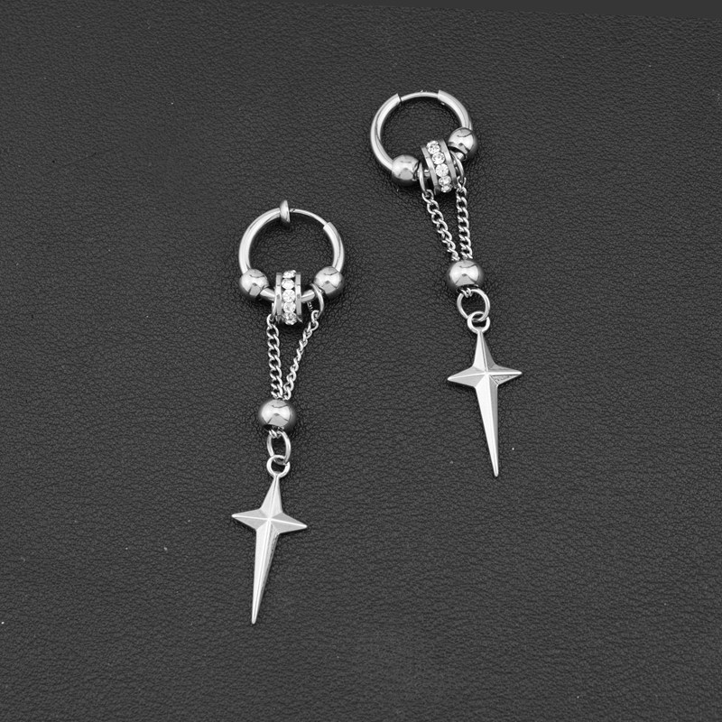 Stainless Steel Material Geometric Pattern Modern Style Geometric Polishing Stainless Steel Earrings