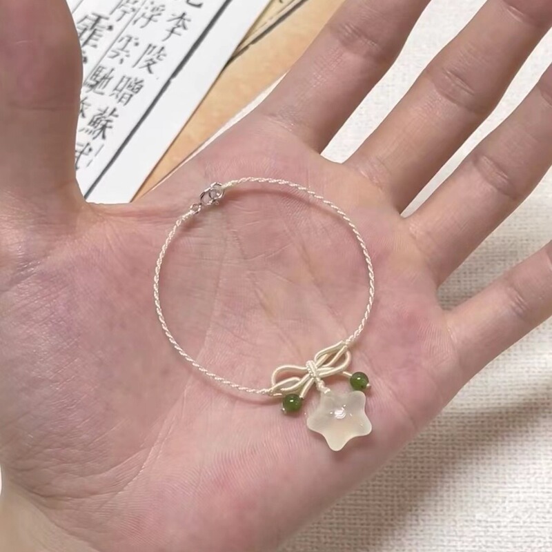 Star strap bow woven bracelet Mori niche design simple fashion artistic high-looking all-match bracelet