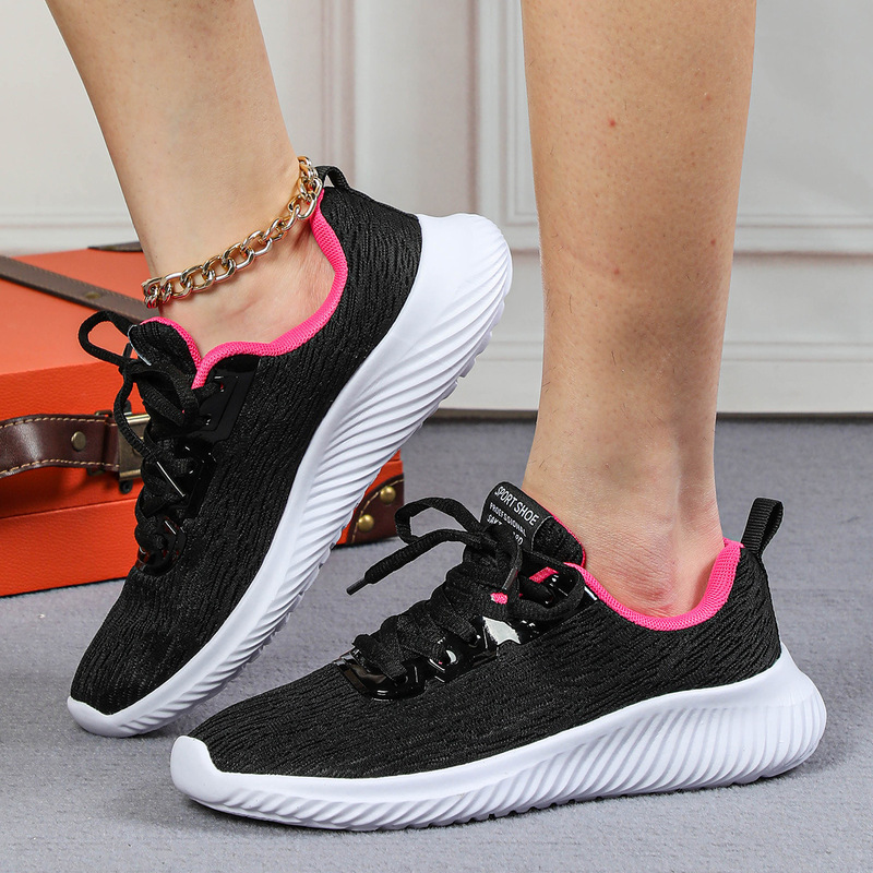 Mesh Lightweight Walking Shoes for Women Spring and Summer Hollow Breathable Fashion Lace-Up Casual Sports Shoes Outdoor Travel Shoes Mesh Lightweight Walking Shoes for Women Spring and Summer Hollow Breathable Fashion Lace-Up Casual Sports Shoes Outdoor Travel Shoes