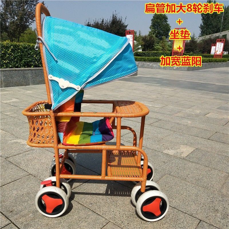 노란색 플랫 튜브 8륜 브레이크 모델 + 시트 쿠션 + 넓어진 파란색 양