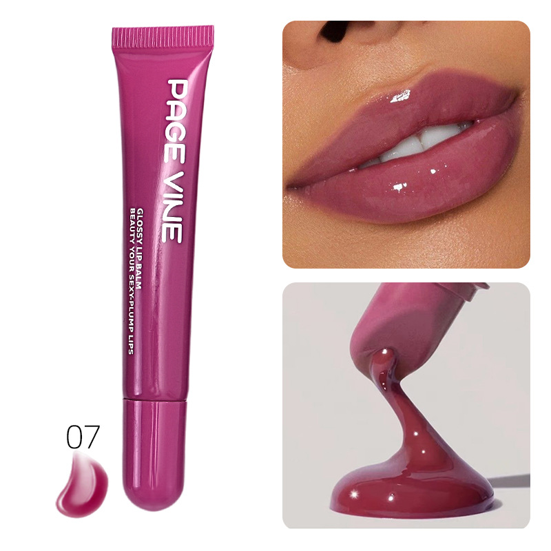 Transfronterizo PAGE VINE caja de teléfono esmalte labial cabeza redonda polipéptido lipstick lubricante líquido hidratante miel labial comercio exterior
