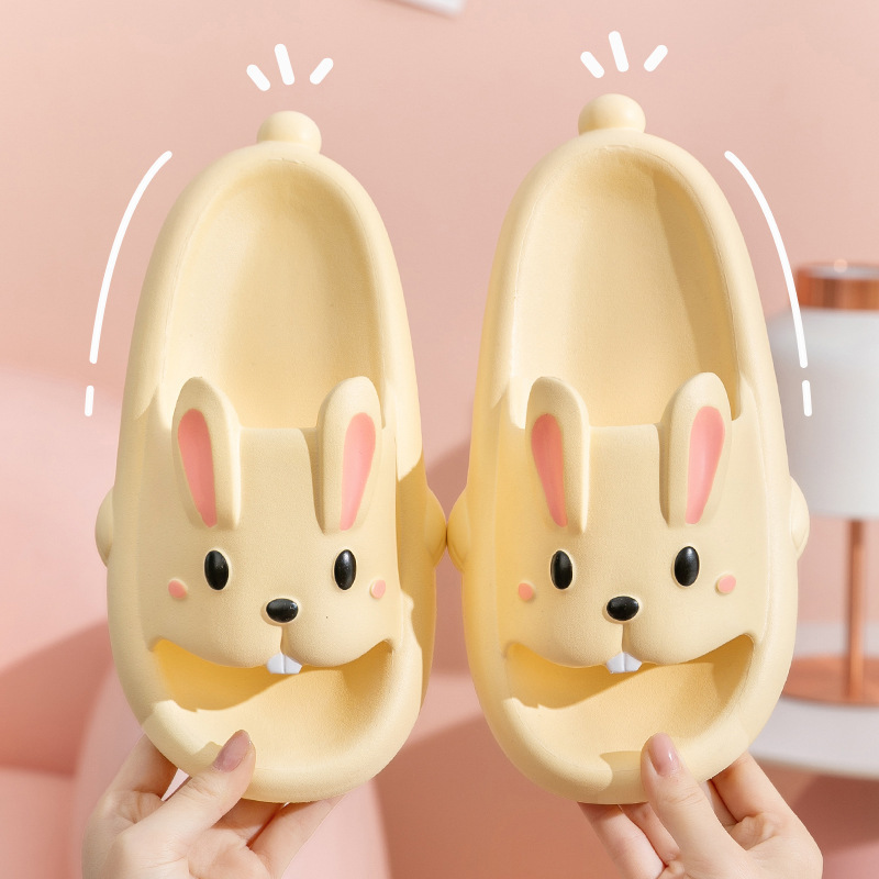 Cross-Border Cartoon Rabbit Eva Thick-Soled Slippers with a Poop-Stepping Feel for Women, Suitable for Home Bathroom Use, Parent-Child Wear, Non-Slip, Durable for Outdoor Use Cross-Border Cartoon Rabbit Eva Thick-Soled Slippers with a Poop-Stepping Feel for Women, Suitable for Home Bathroom Use, Parent-Child Wear, Non-Slip, Durable for Outdoor Use