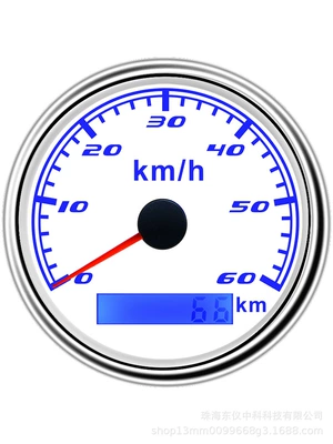 positioning speedometer, automobile instrument - 0-60km-white-plate