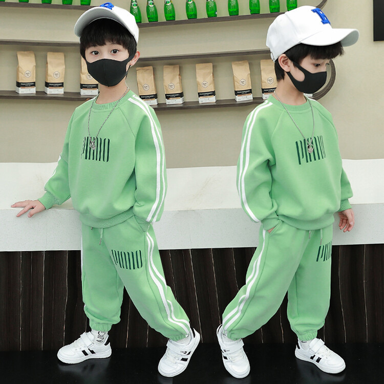 Dětské oblečení Chlapecký set s pletenou šňůrkou, jaro a podzim, nový styl, dětská ležérní mikina, dvoudílný set, trendy_voghion.com