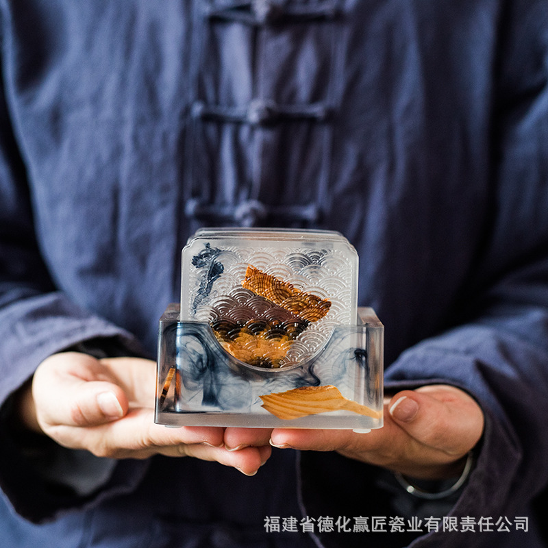 Hecho a mano de madera maciza estera de té estera de la taza de té hogar kung fu taza de té titular creativo bandeja de té juego de té accesorios ceremonia del té