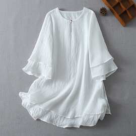 禅修禅服女新中式居士服佛系素衣国风禅意茶艺师茶服