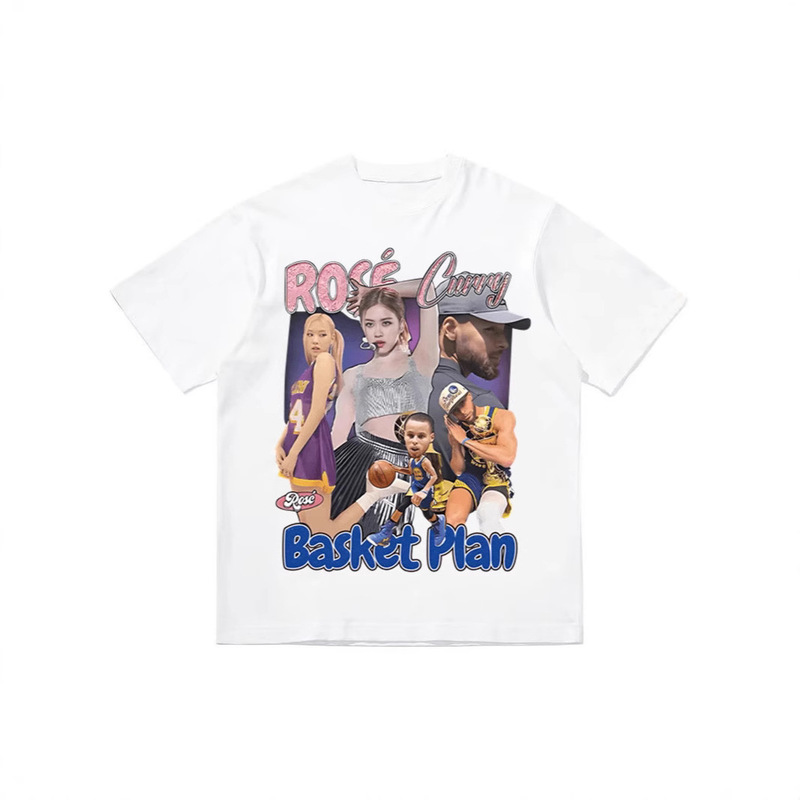 Stephen Curry & Park Caiying-Heavy Cotton Trendy Brand Men's and Women's T-Shirt American Direct Injection New Short Sleeve