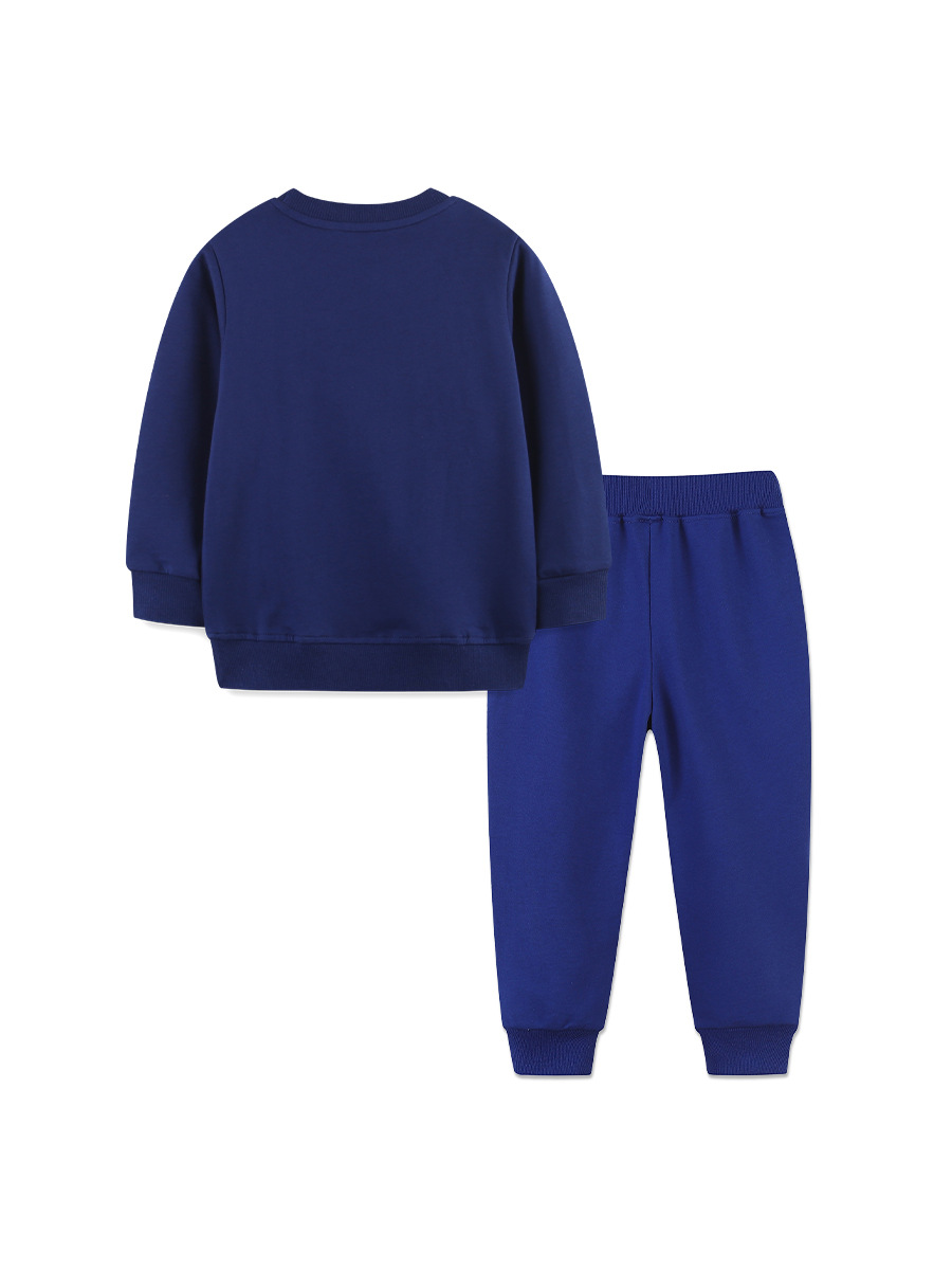Traje de niño de otoño estilo europeo y americano Navidad alce bordado niños manga larga de dos piezas moda pantalones deportivos para niños