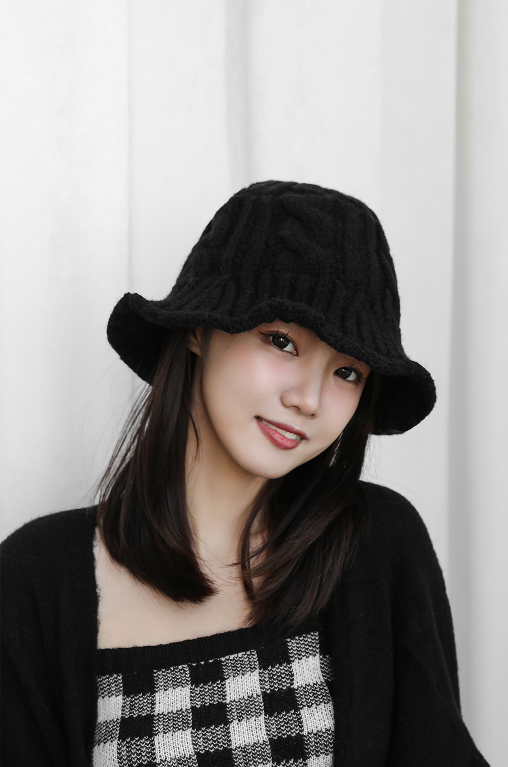 麻花渔夫帽2号女模特图