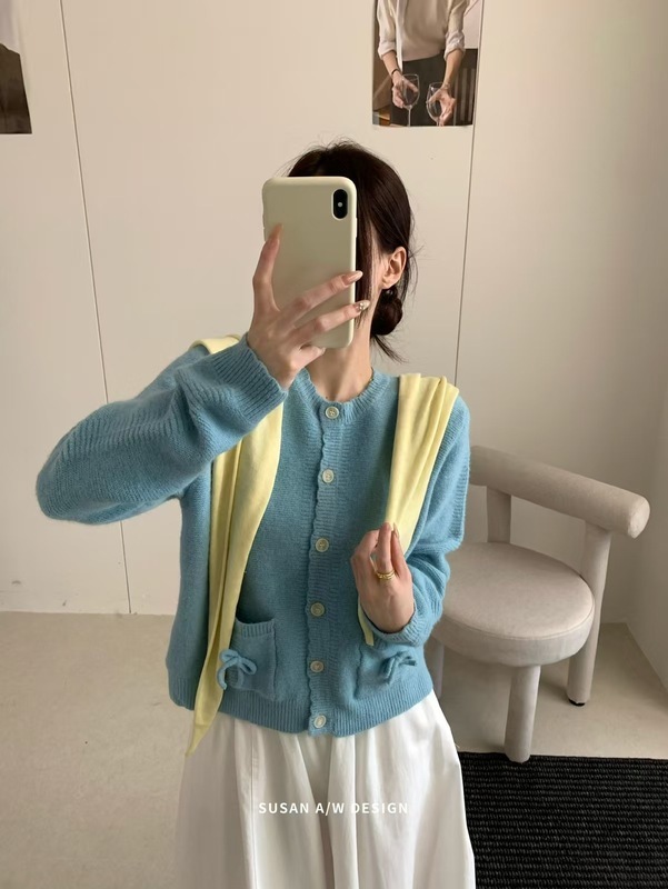 苏珊 2025秋冬装新款高级感减龄甜美上衣小香风圆领开衫毛衣5D143|undefined