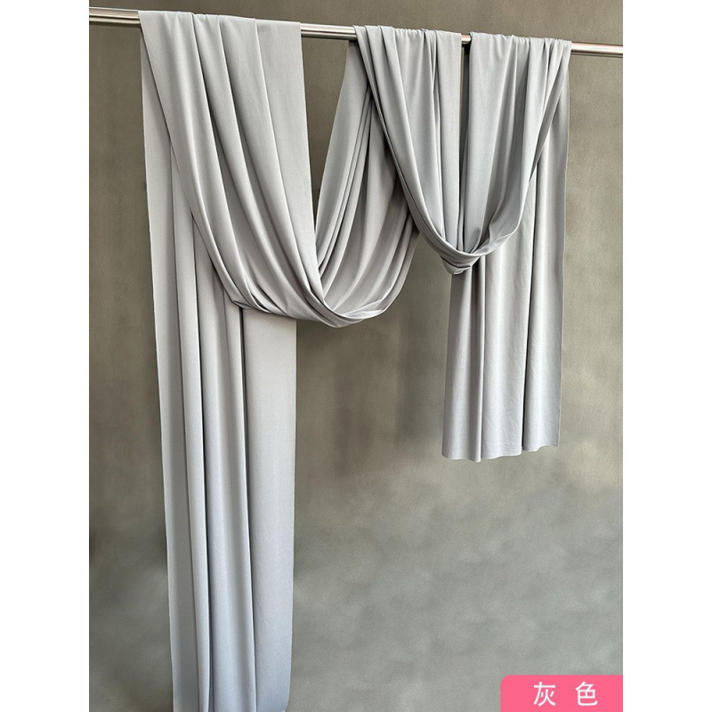 Techo de la boda cortina de seda de leche tela elástica decoración azul cortina de fondo de la sala de bodas coreana