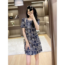 2025夏季新款时尚重工花朵刺绣亮片显瘦连衣裙