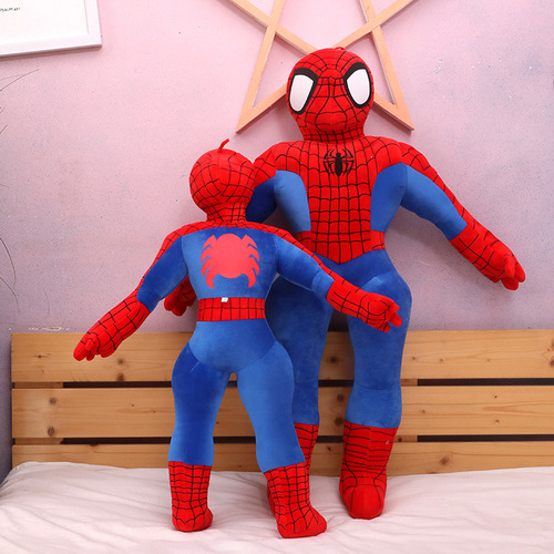 Live-stream hot-selling boy Spider-Man plush doll toy cushion children's birthday gift sleeping doll