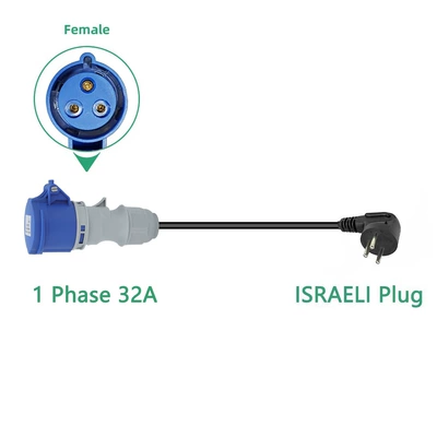 Cross-Border Export Supply of Electric: EV şarj adapterləri - single-phase-32a-seat-israel-plug