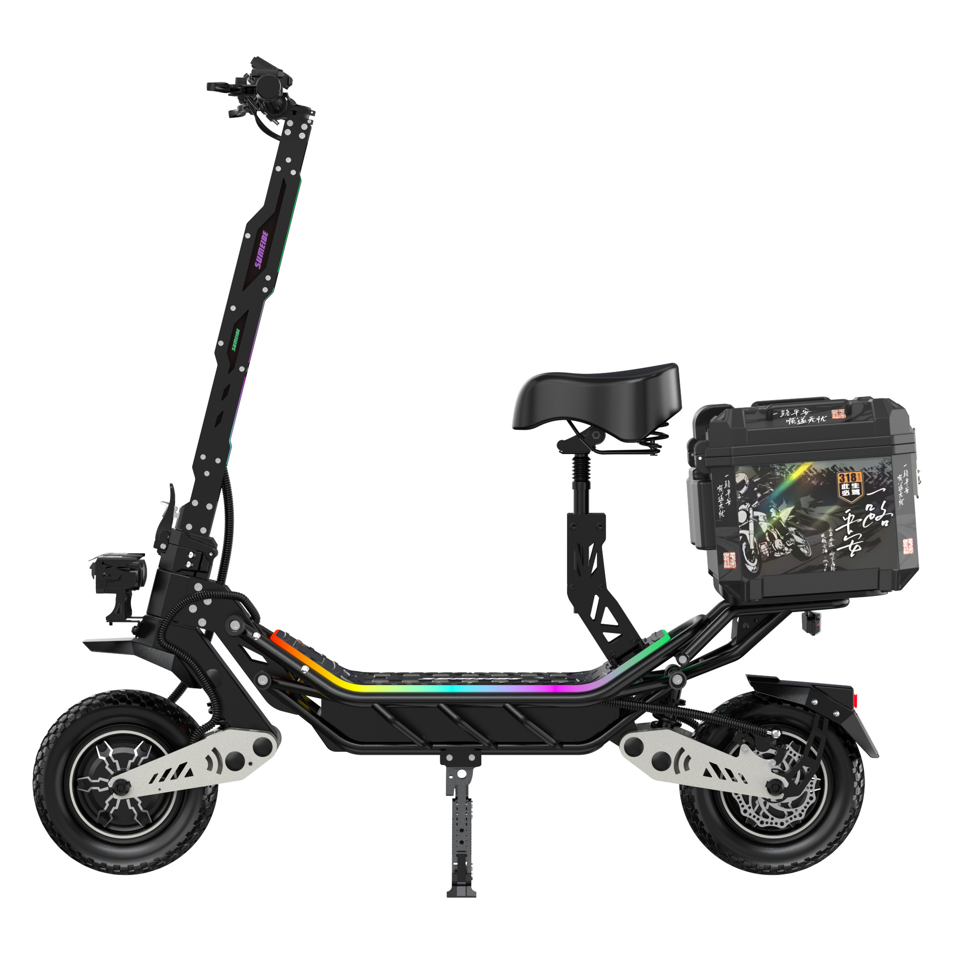 New adult foldable electric scooter with high power, long battery life, portable mini two-wheeled electric vehicle